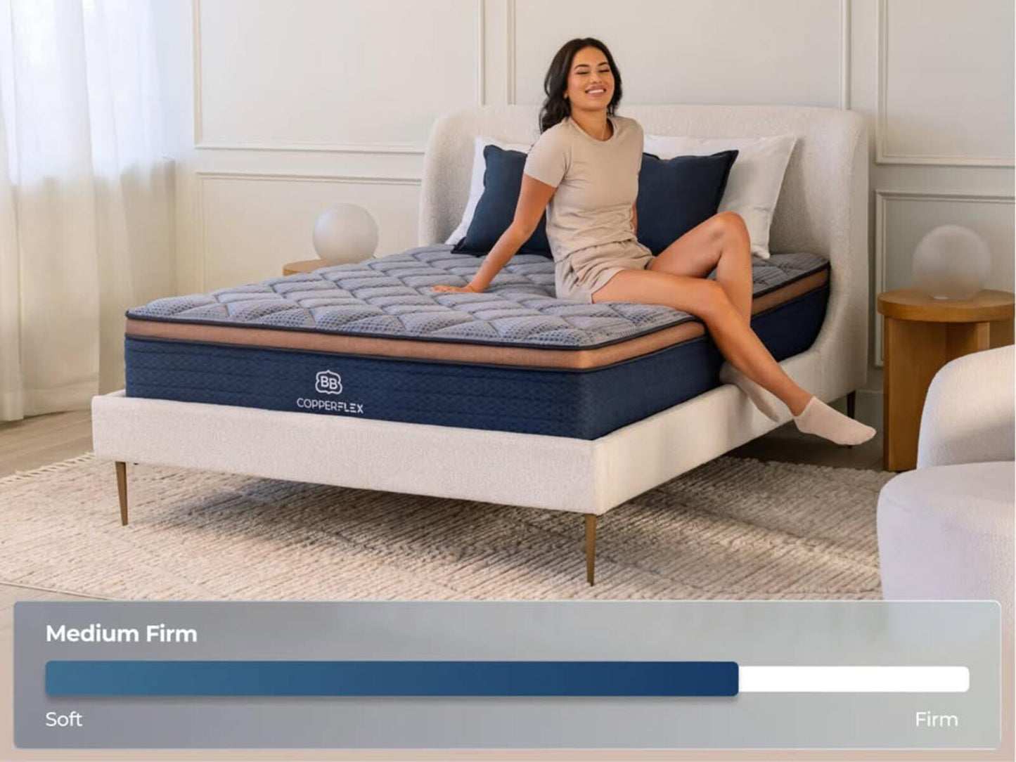 Brooklyn Bedding - CopperFlex Hybrid, Queen, Perfect Condition