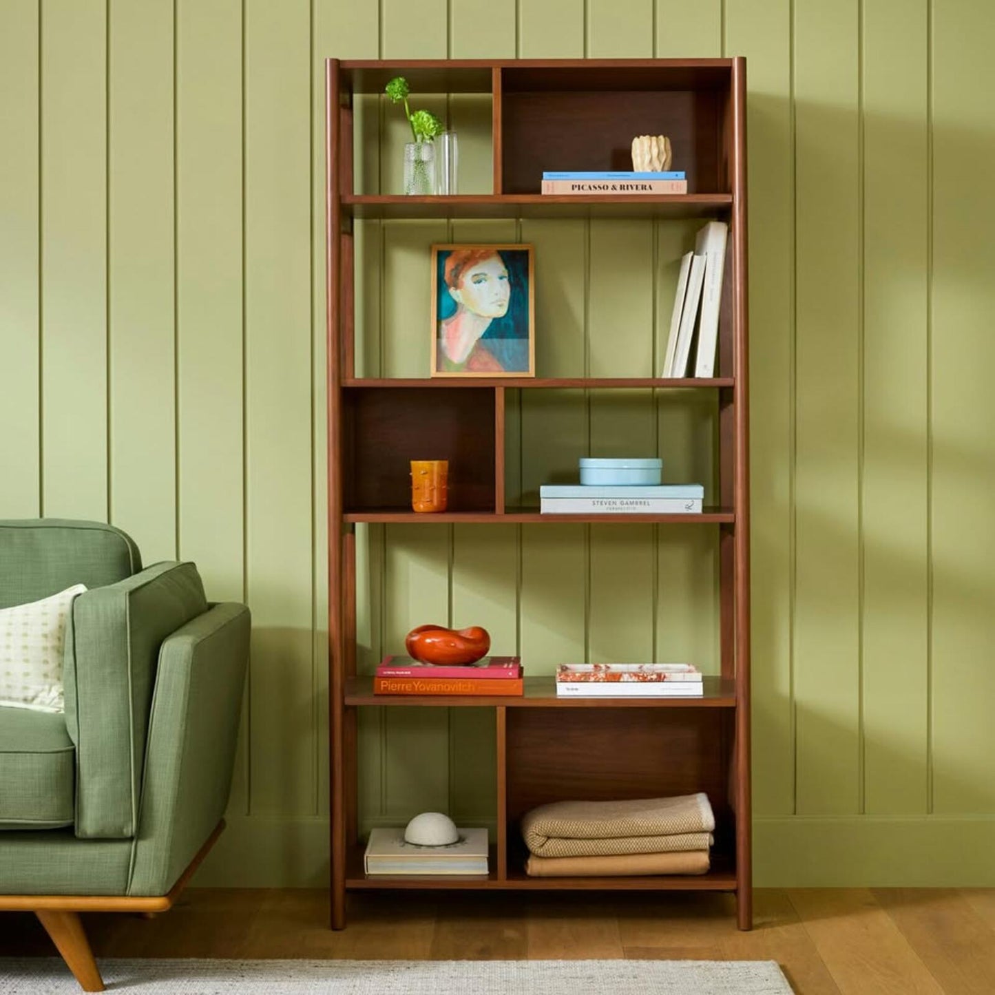 Article Mysen Walnut Tall Bookcase, Like New