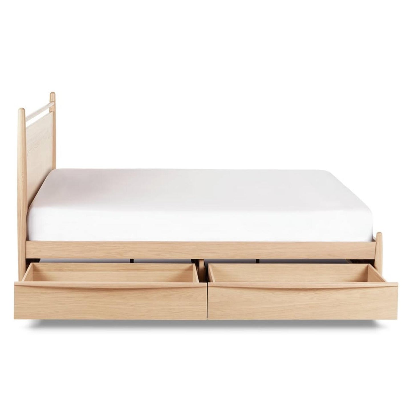 Article Lenia Panel White Oak King Storage Bed,  Like New, (5)