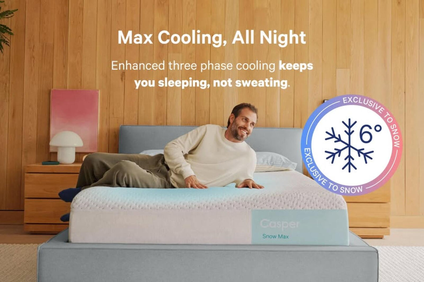 Casper Snow Max, King, Like New