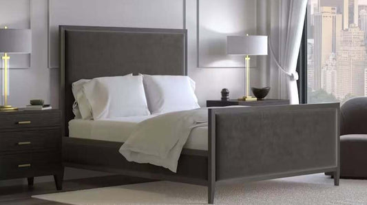 Saatva - Calais, King, Graphite Vintage Velvet