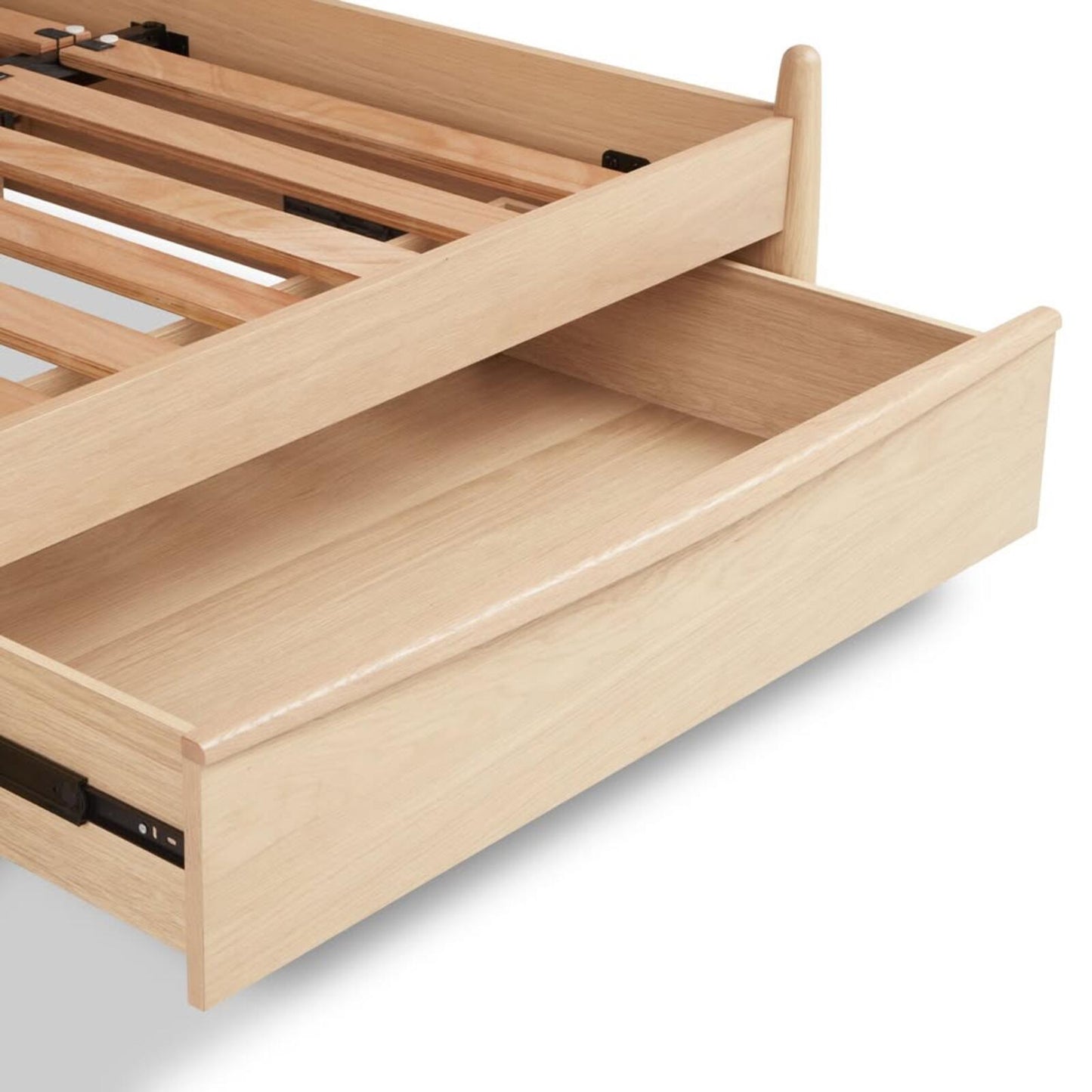Article Lenia Panel White Oak King Storage Bed,  Like New, (5)