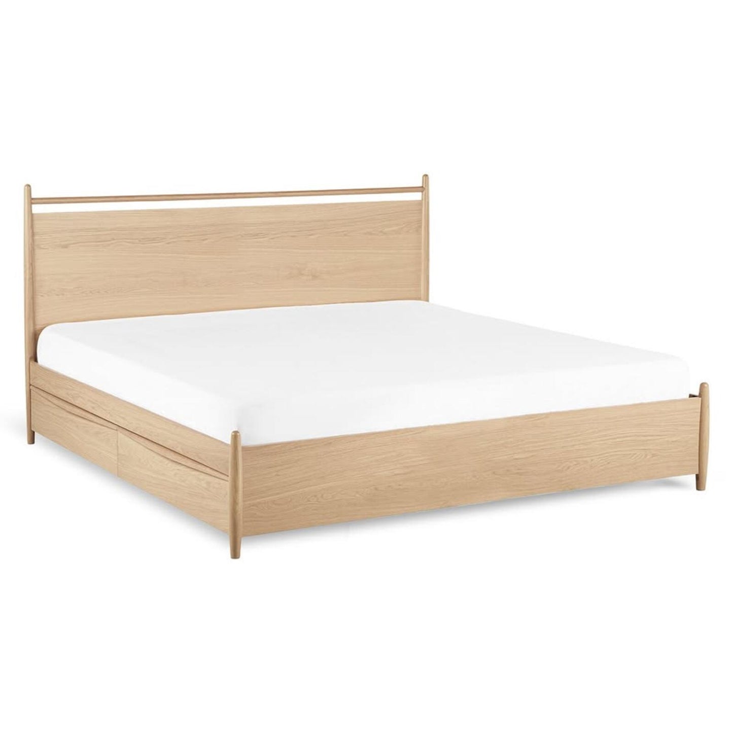 Article Lenia Panel White Oak King Storage Bed,  Like New, (5)