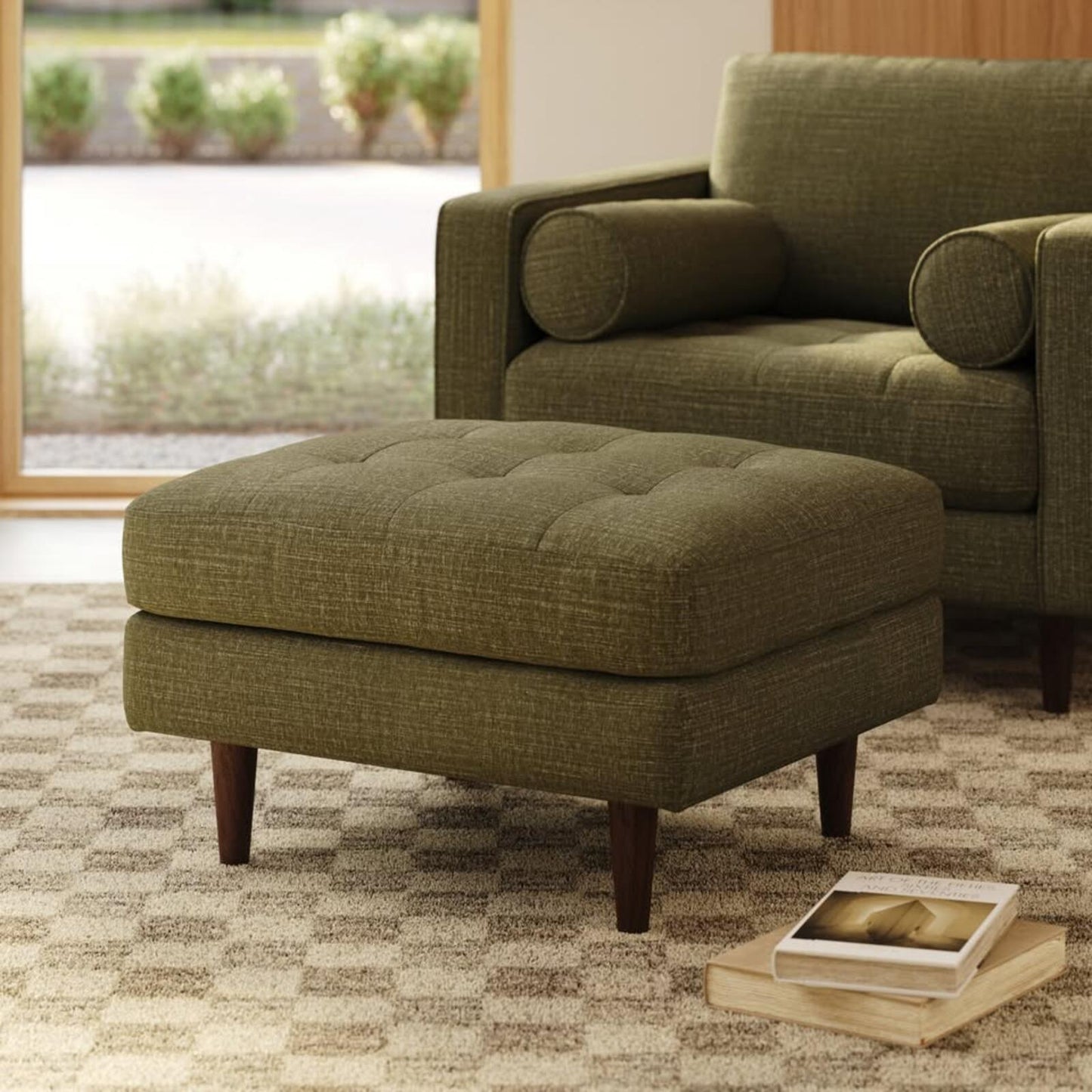 Article Sven Napa Moss Ottoman, Like New