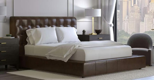 Saatva Adra, Cal King, Terra Suede Leather (3),  Like New
