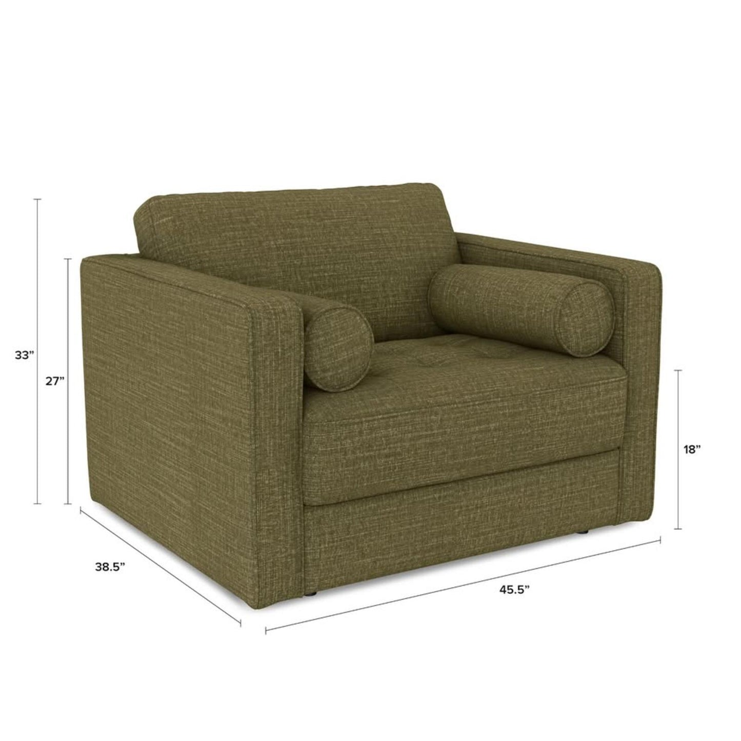 Article Sven 45.5" Sleeper Chair-Napa Moss,  Like New