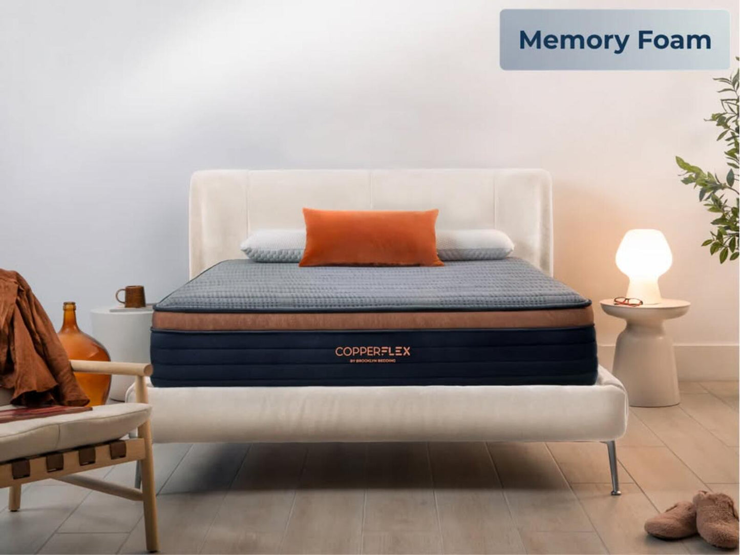 Brooklyn Bedding - CopperFlex Hybrid, Queen, Perfect Condition